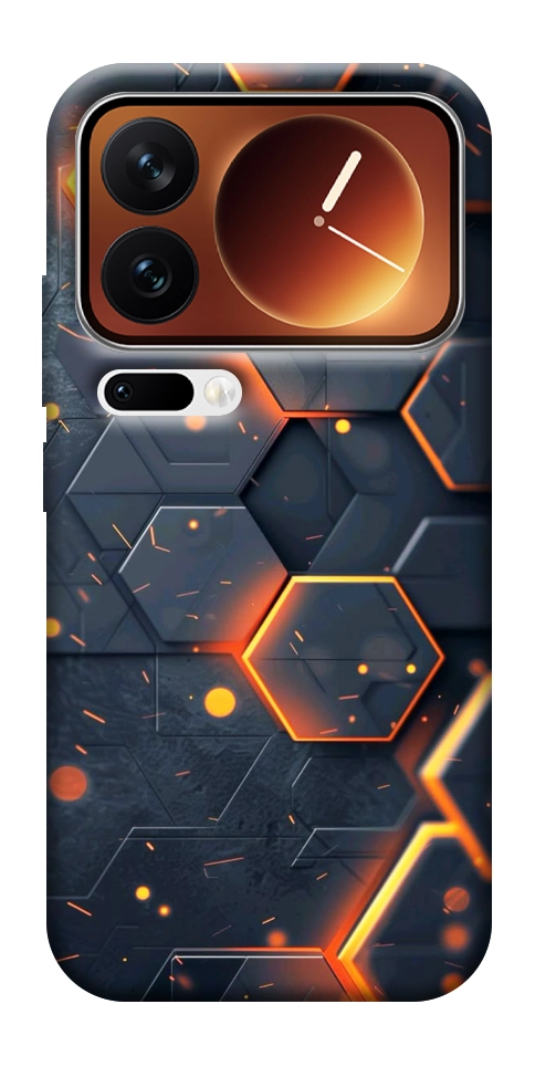 Чехол Burning hex pattern для Xiaomi 17 Pro