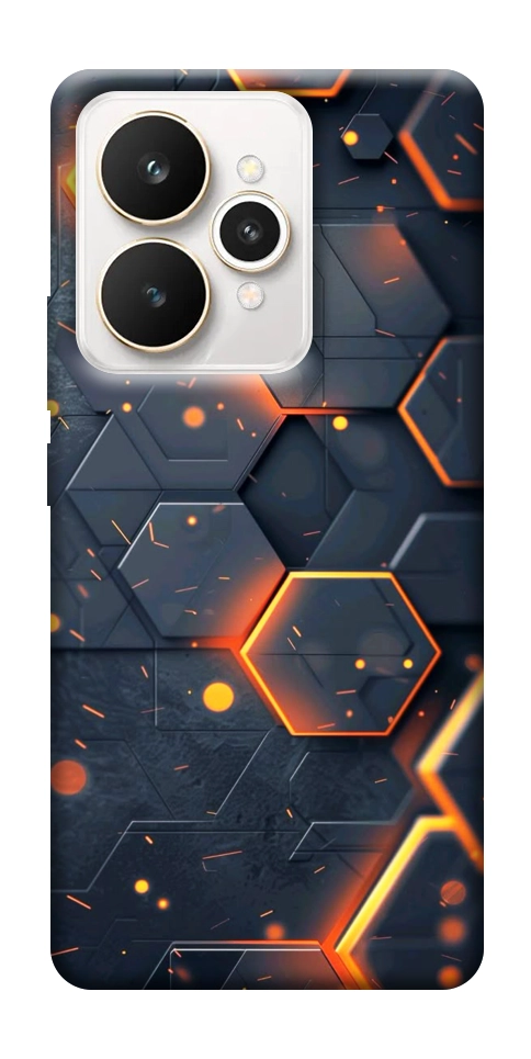 Чехол Burning hex pattern для Realme 15