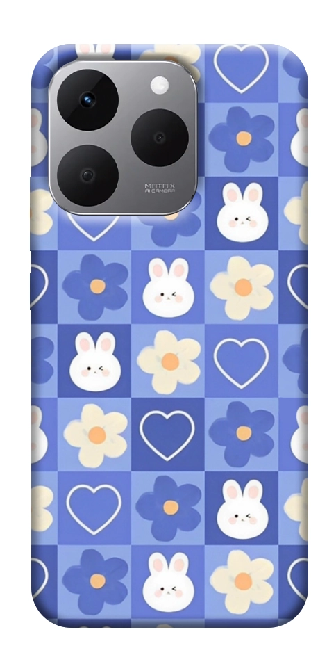 Чехол Кролики-цветочки для Realme 15T