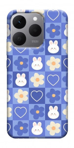 Чохол Кролики-квіточки для Realme 15T