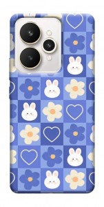 Чехол Кролики-цветочки для Realme 15