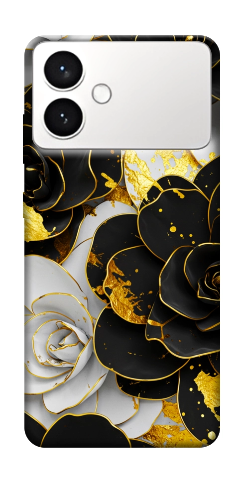 Чехол Flower black-white для Galaxy S26+