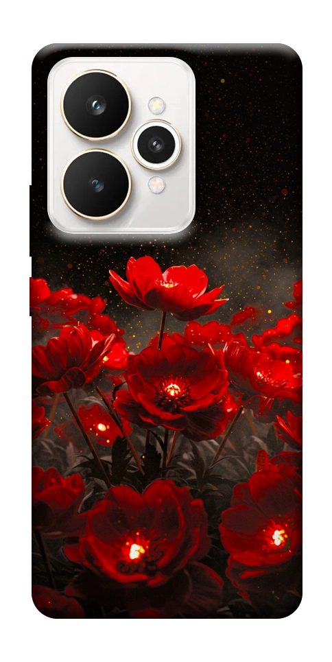 Чехол Burning flowers для Realme 15