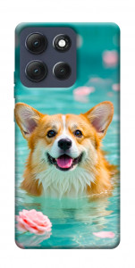 Чехол Swimming corgi для Motorola Moto G86 Power