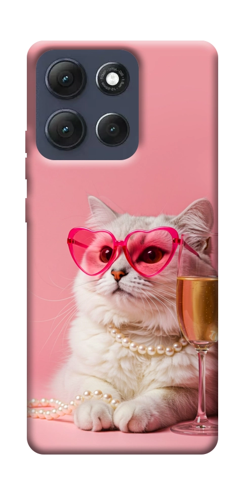Чехол Pinky cat для Motorola Moto G86 Power