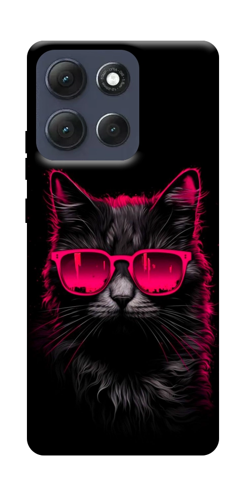 Чехол Cyberpunk cat для Motorola Moto G86 Power