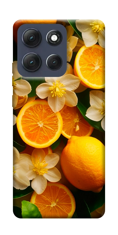 Чохол Лимони та квіти для Motorola Moto G86 Power
