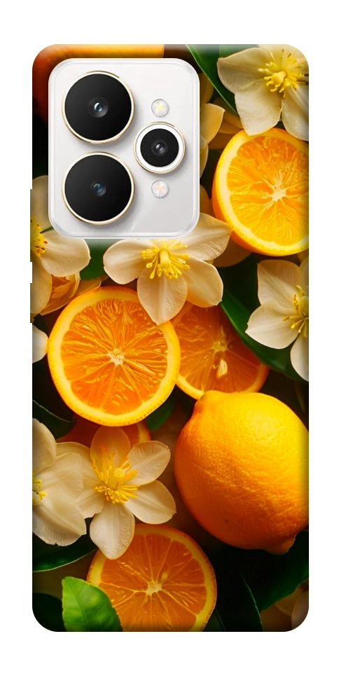Чехол Лимоны и цветы для Realme 15