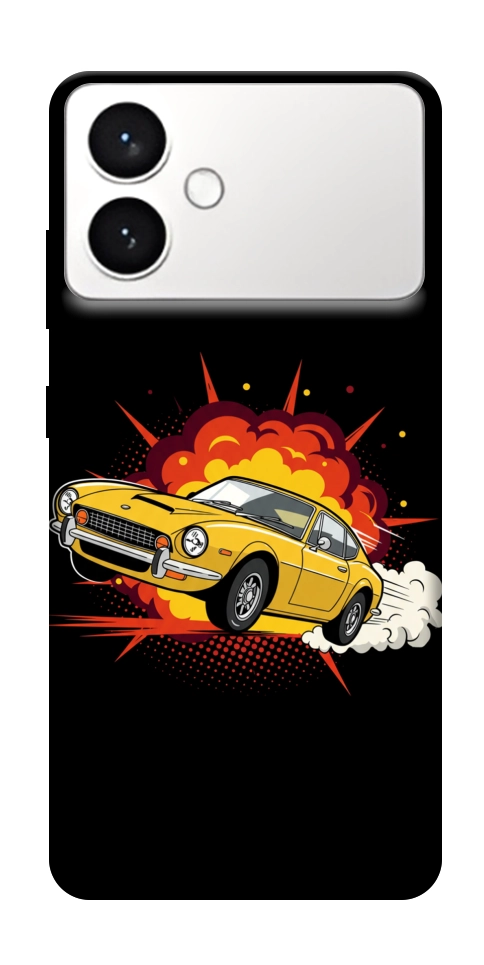 Чохол Retro comics car black для Galaxy S26 Edge