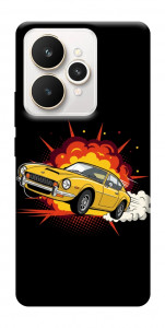 Чехол Retro comics car black для Realme 15