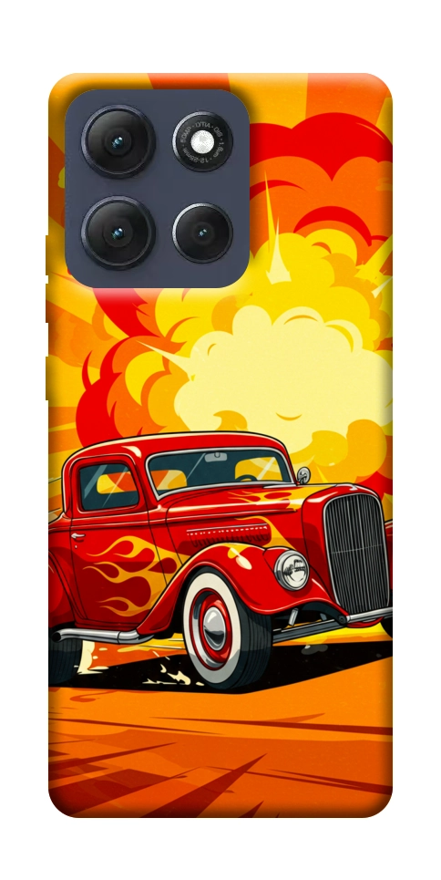 Чехол Retro comics car для Motorola Moto G86 Power