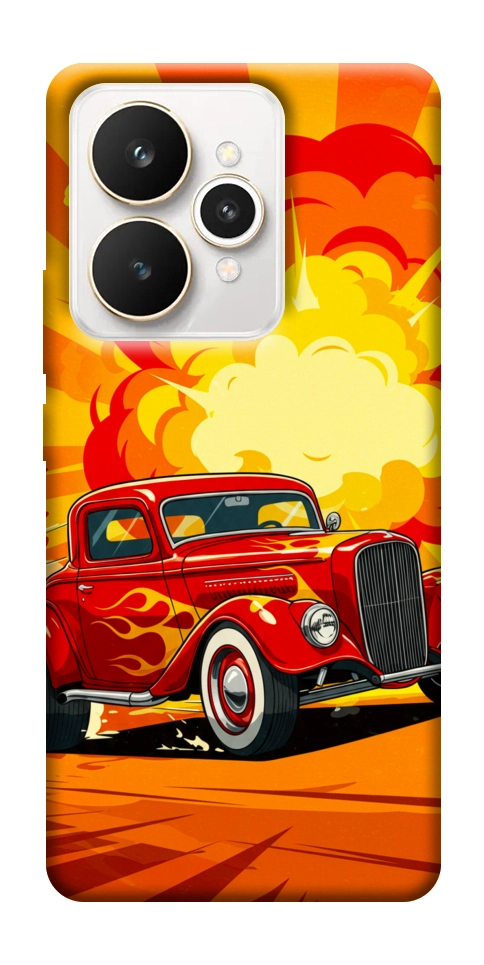 Чехол Retro comics car для Realme 15