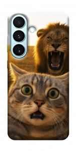 Чехол Shocked cat and lion для Galaxy S26