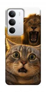 Чехол Shocked cat and lion для Realme C71