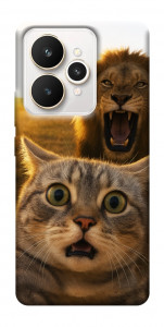 Чехол Shocked cat and lion для Realme 15