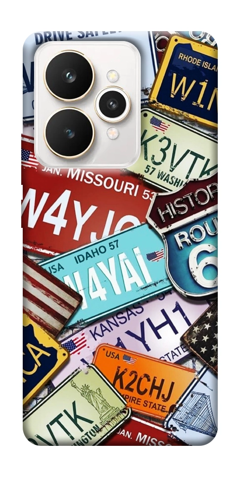 Чехол License plate для Realme 15