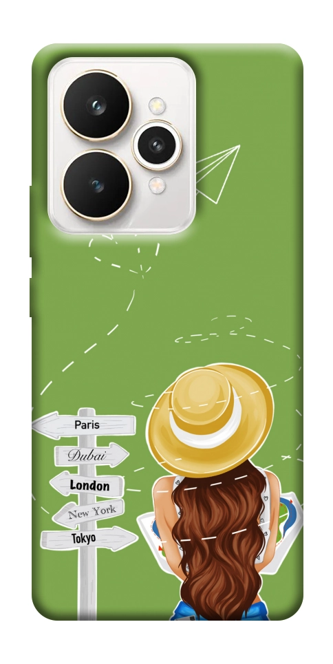 Чехол Travel girl для Realme 15