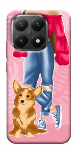 Чохол Girl and corgi для Xiaomi 15T