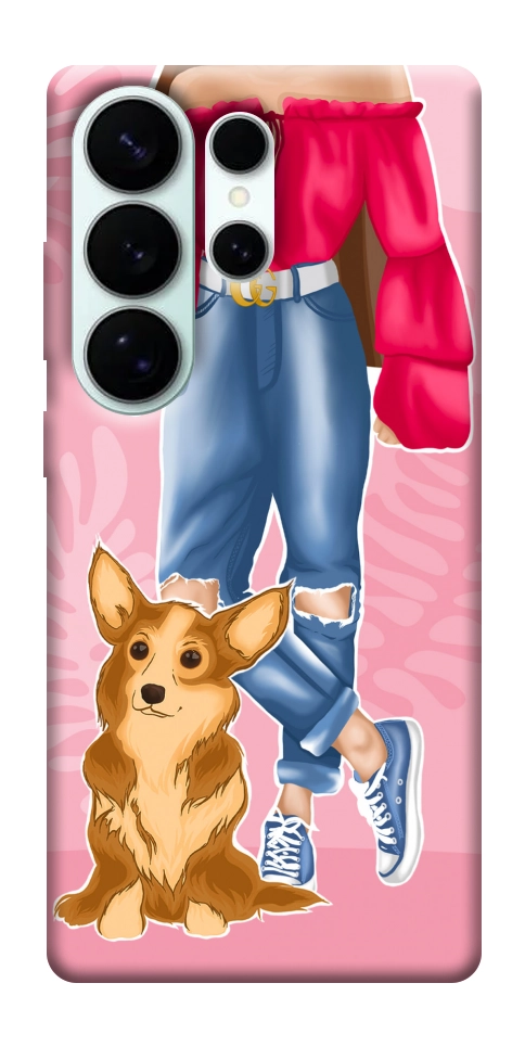 Чехол Girl and corgi для Galaxy S26 Ultra