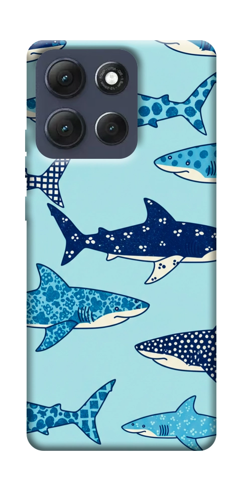 Чехол Shark pattern для Motorola Moto G86 Power