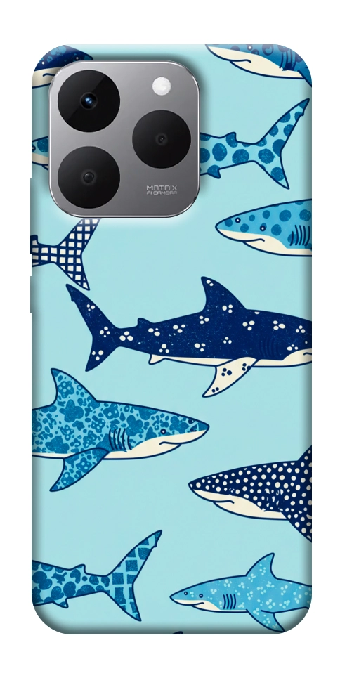Чехол Shark pattern для Realme 15T