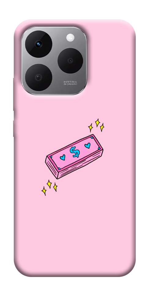 Чехол Simple pink money для Realme 15T