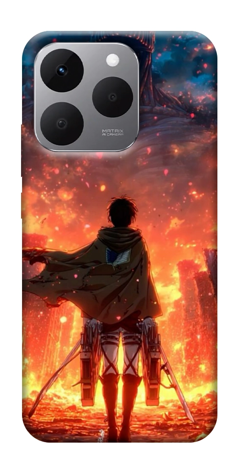 Чехол Attack on titan eren для Realme 15T