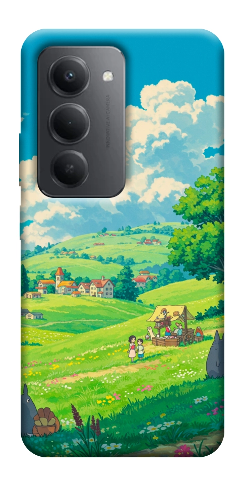 Чехол Miyazaki landscape для Xiaomi Redmi 15 (Global)