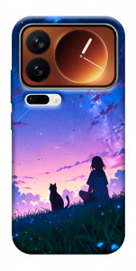 Чехол Space girl and cat для Xiaomi 17 Pro Max