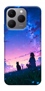 Чехол Space girl and cat для Realme 15T