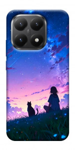 Чохол Space girl and cat для Xiaomi 15T