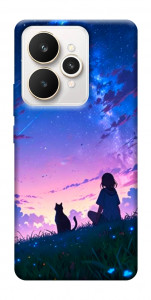 Чехол Space girl and cat для Realme 15