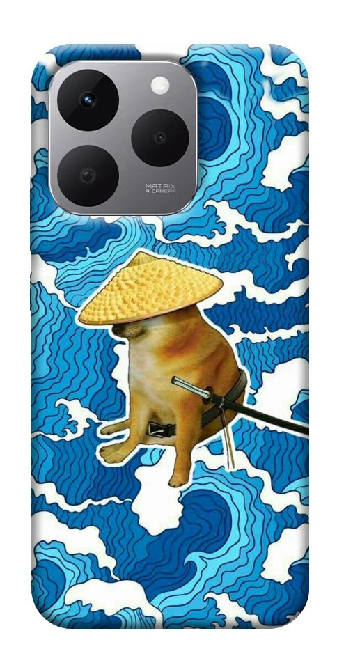 Чехол Sad dog samurai для Realme 15T