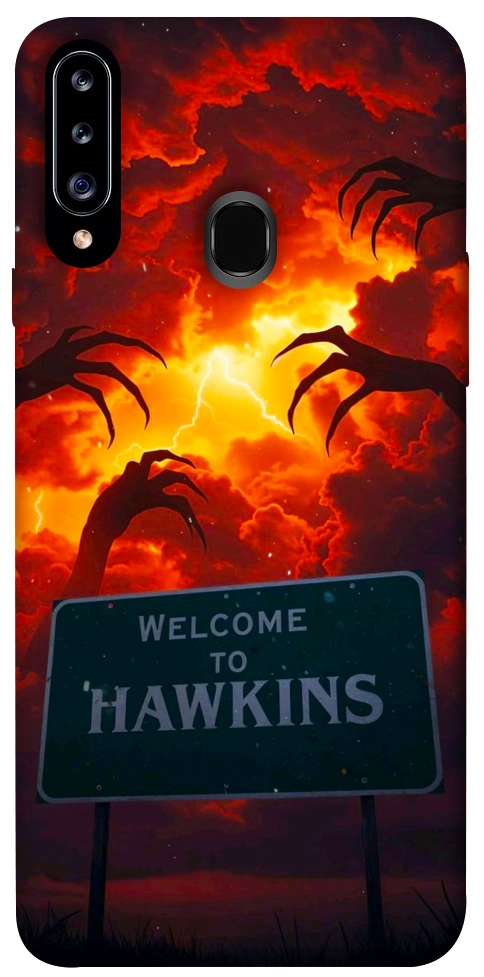 Чехол Welcome to hawkins для Galaxy A20s (2019)