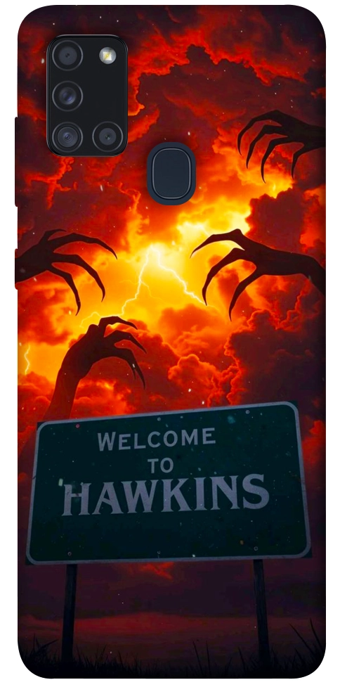Чехол Welcome to hawkins для Galaxy A21s (2020)