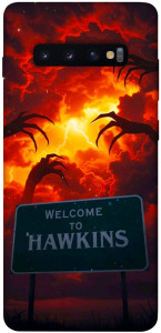 Чехол Welcome to hawkins для Galaxy S10 Plus (2019)