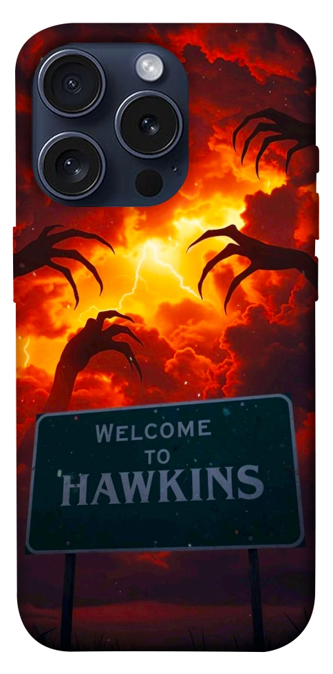 Чехол Welcome to hawkins для iPhone 15 Pro