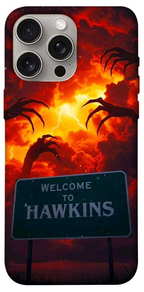 Чехол Welcome to hawkins для iPhone 15 Pro Max