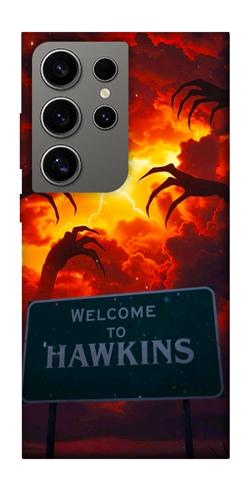 Чехол Welcome to hawkins для Galaxy S24 Ultra