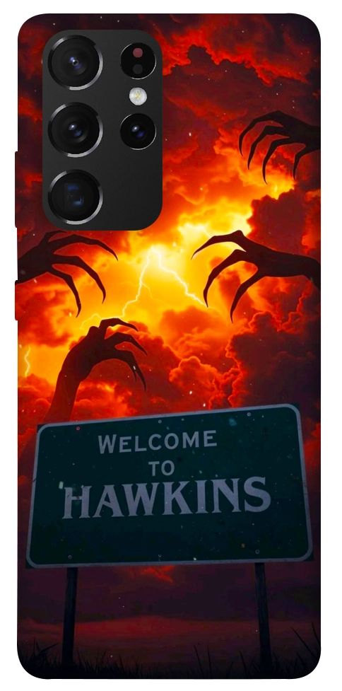 Чехол Welcome to hawkins для Galaxy S21 Ultra