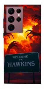 Чехол Welcome to hawkins для Galaxy S22 Ultra