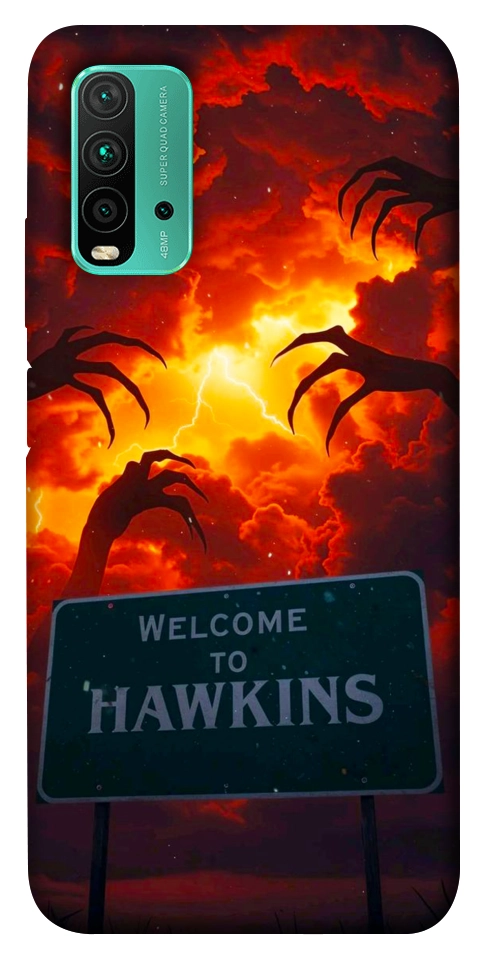 Чехол Welcome to hawkins для Xiaomi Redmi Note 9 4G
