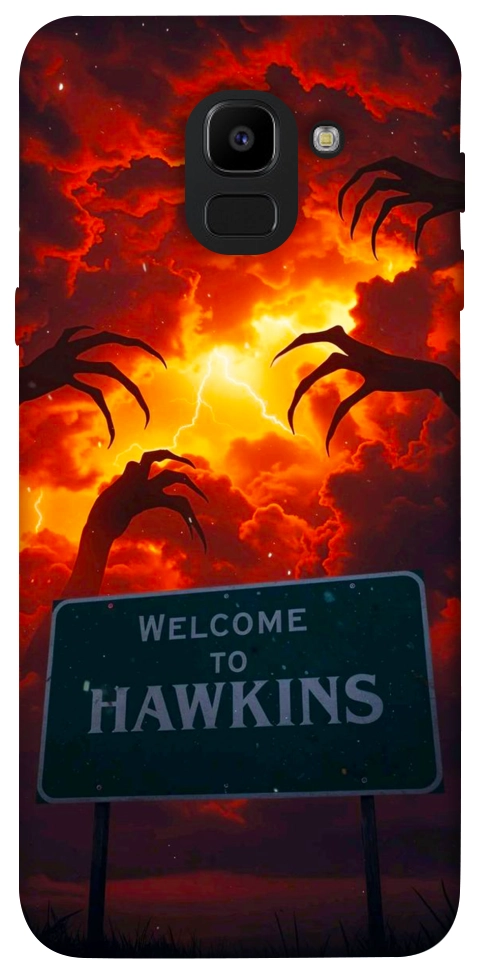 Чехол Welcome to hawkins для Galaxy J6 (2018)