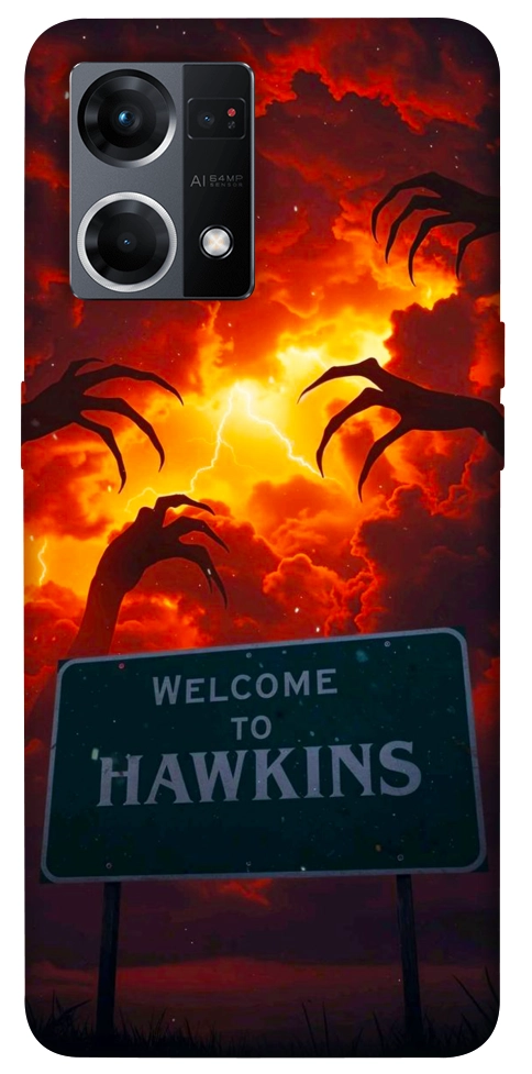 Чехол Welcome to hawkins для Oppo Reno 7 4G