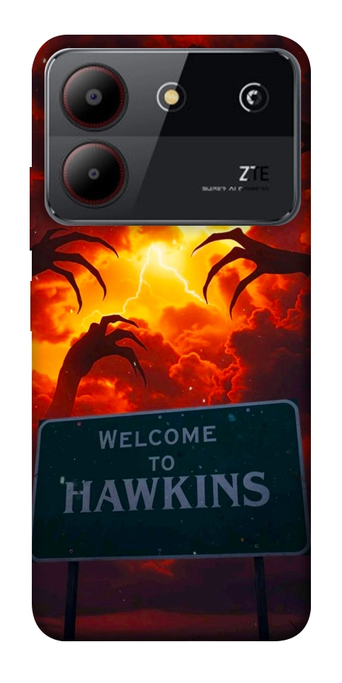 Чехол Welcome to hawkins для ZTE Blade A54 4G