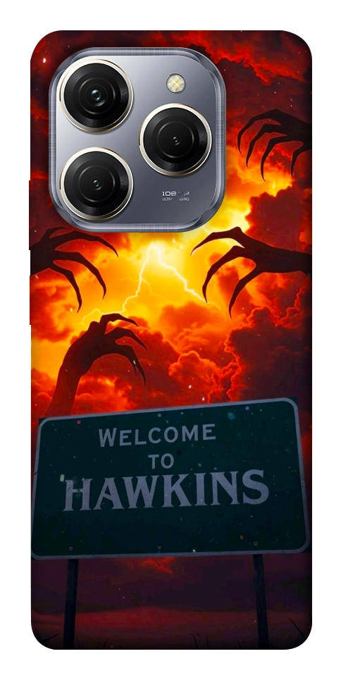 Чехол Welcome to hawkins для TECNO Spark 20 Pro