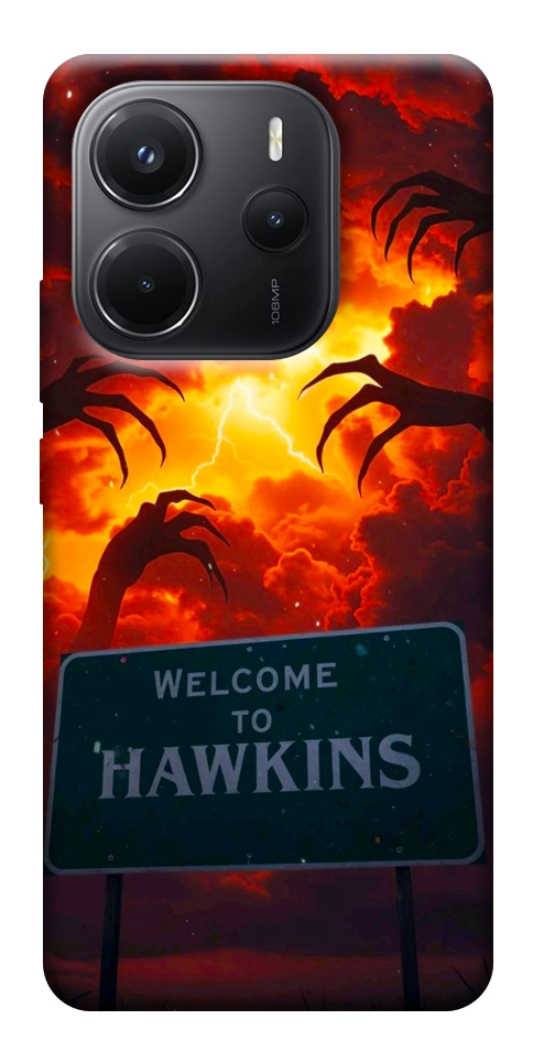Чехол Welcome to hawkins для Xiaomi Redmi Note 14 4G (Int. version)