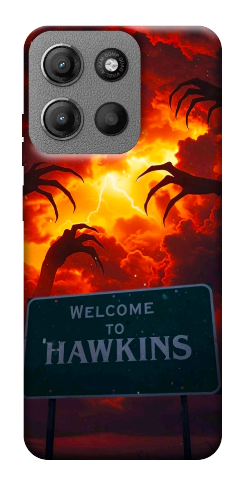 Чехол Welcome to hawkins для Motorola Moto G15 4G