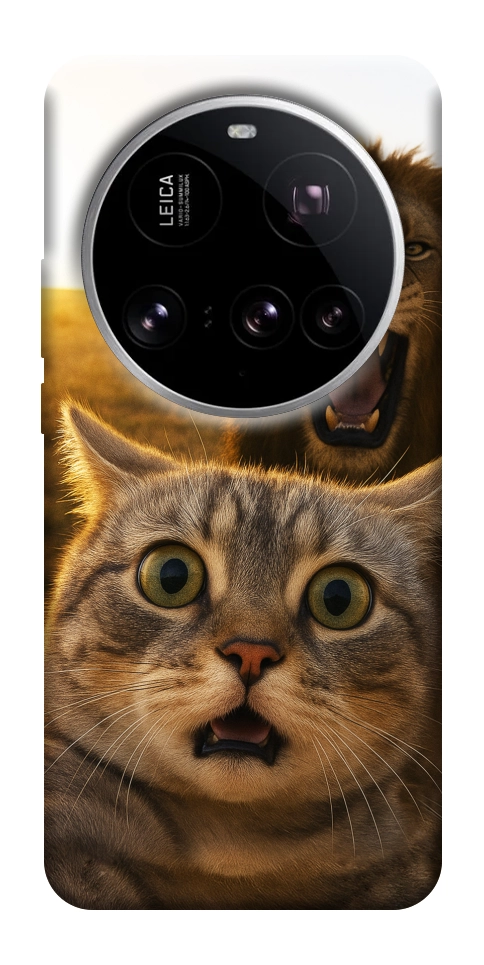 Чехол Shocked cat and lion для Xiaomi 15 Ultra