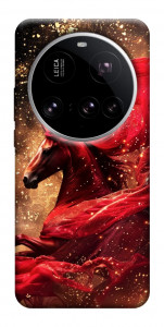 Чехол Red sparkles Horse для Xiaomi 15 Ultra